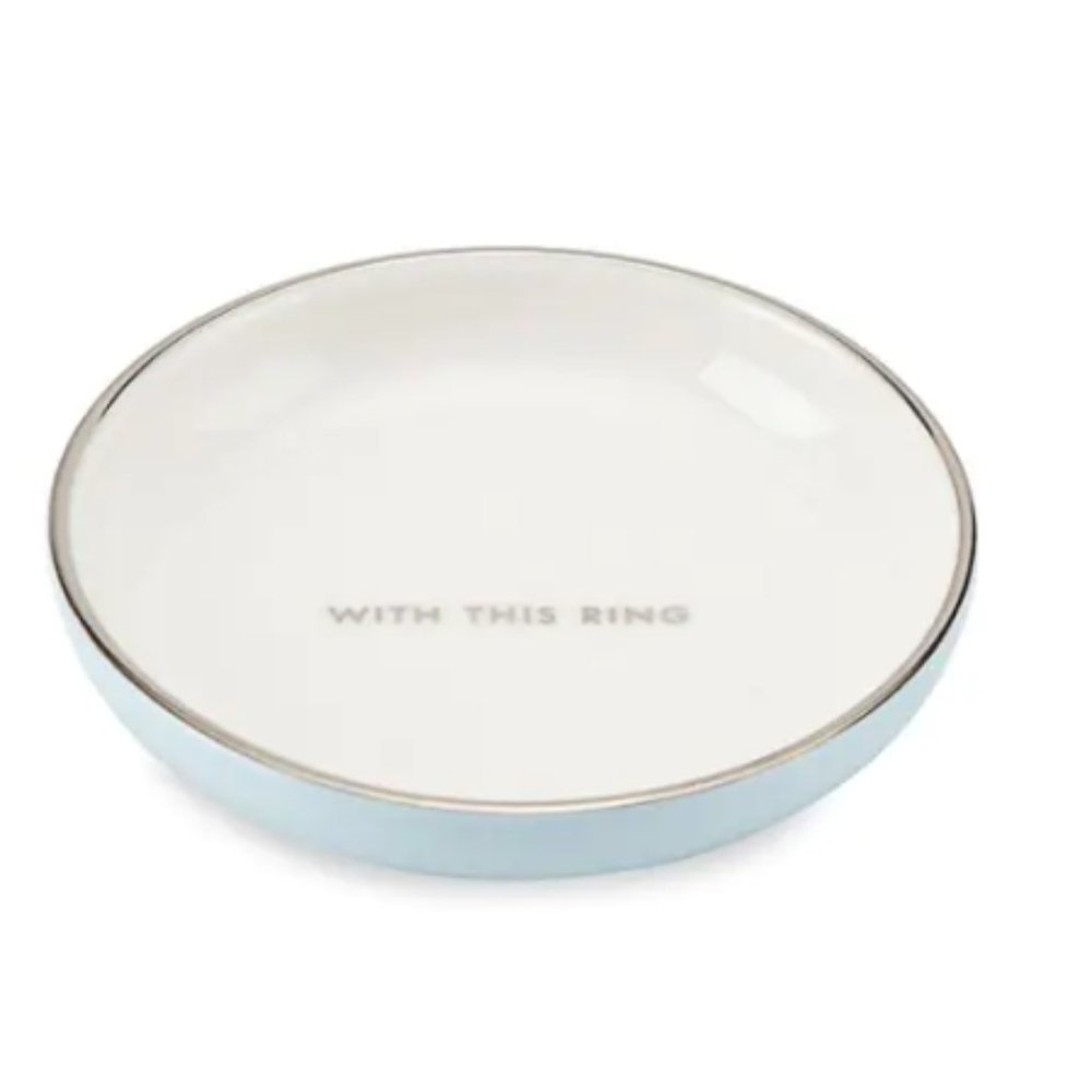 Kate Spade "Take the Cake" Blue Lenox Ring Dish